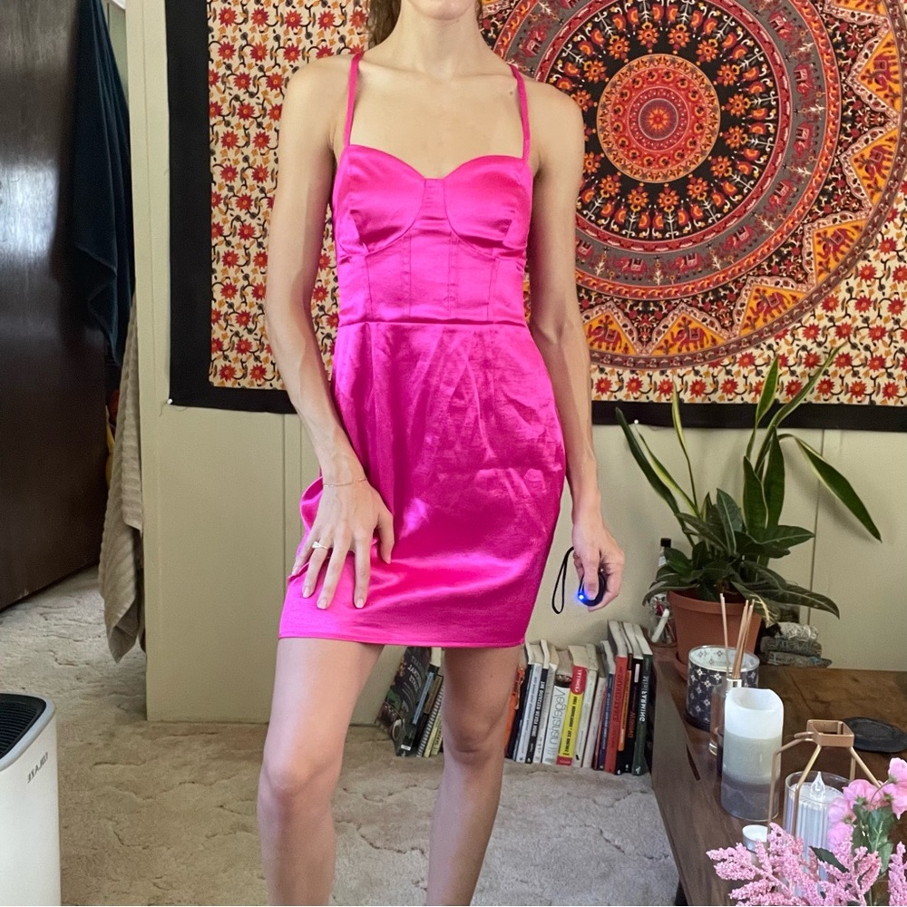Women’s XXS Wild Fable Pink Mini Dress With Sweetheart Neckline